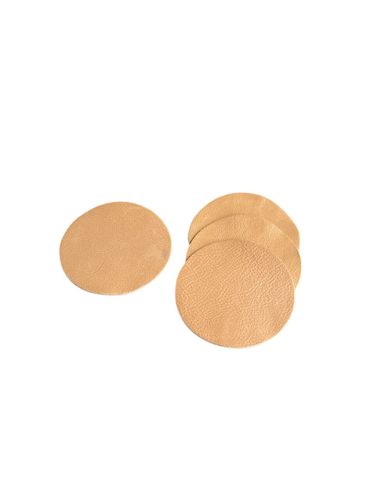 4x Glasuntersetzer aus Leder